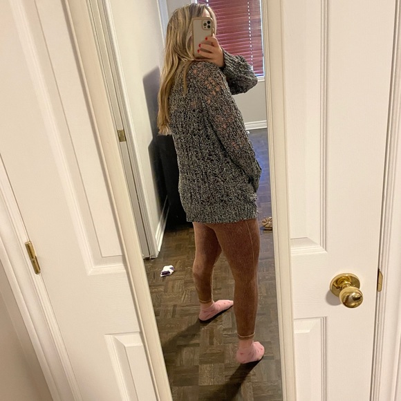 Elizabeth and James Gray Loose Knit Cardigan Sweater - Picture 10 of 11